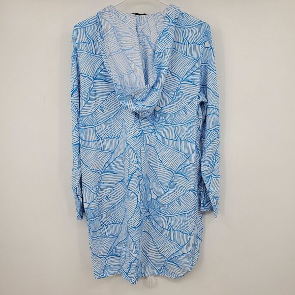 Charlie Holiday The Coco Blue and White Swimsuit Coverup Dress Size 6 Medium - Picture 2 of 12